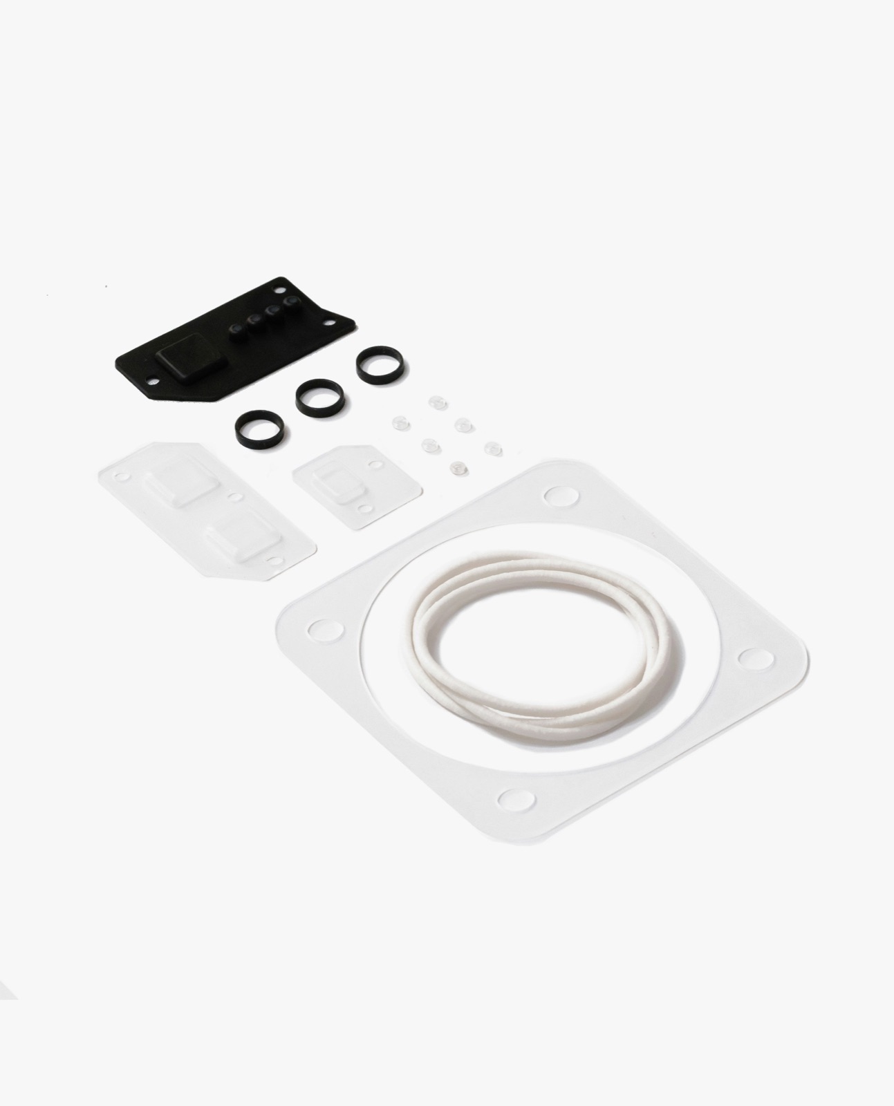 Rubber gasket seal kit components for Heat-Resist™ high temperature cyanoacrylate multi-material bonding