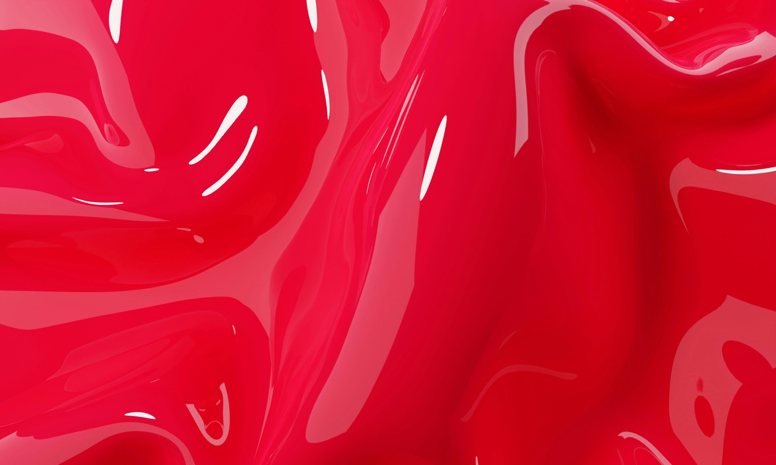 Glossy red liquid resin surface showing smooth self-leveling finish for UV dome coating applications
