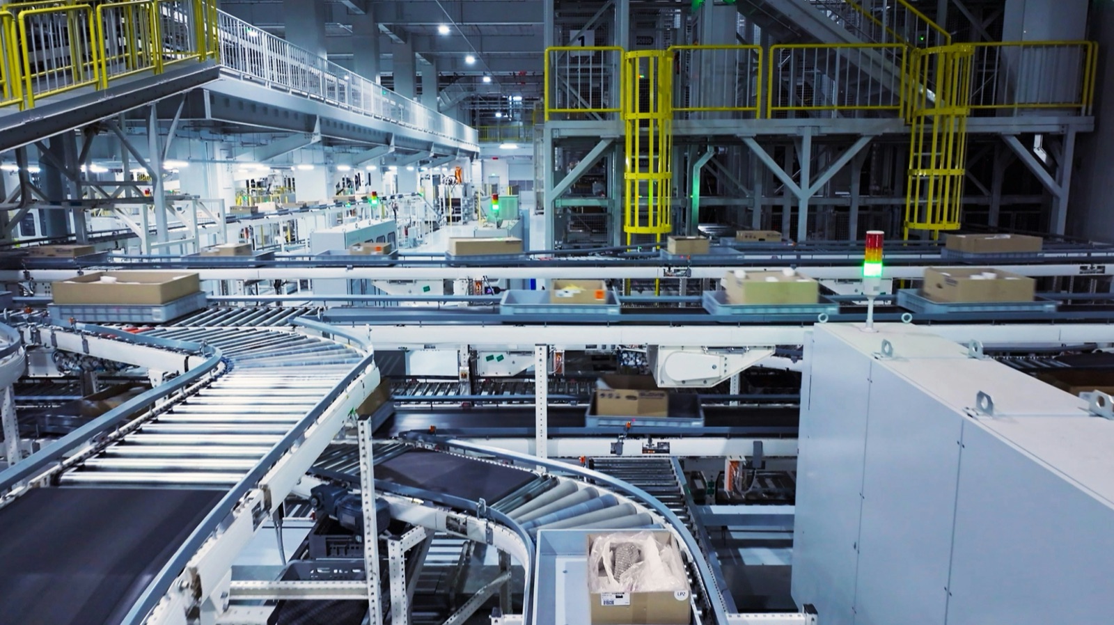 Industrial conveyor assembly line for Incure B/C-Series™ UV cure chamber automated PLC integration